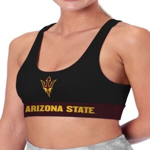 Arizona State Sun Devils Black and Maroon Sports Bra Size M